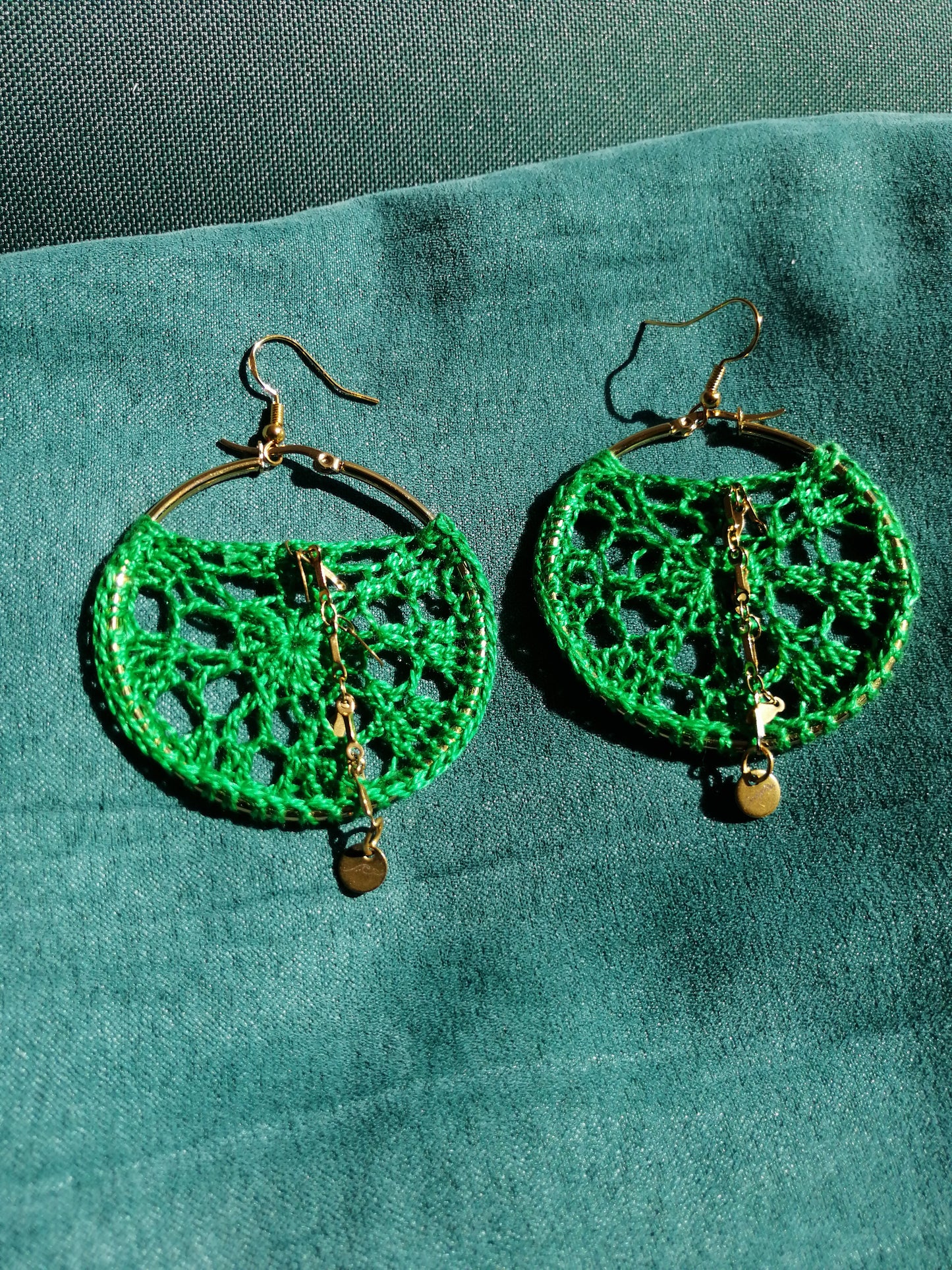 Boucles d'oreilles verte