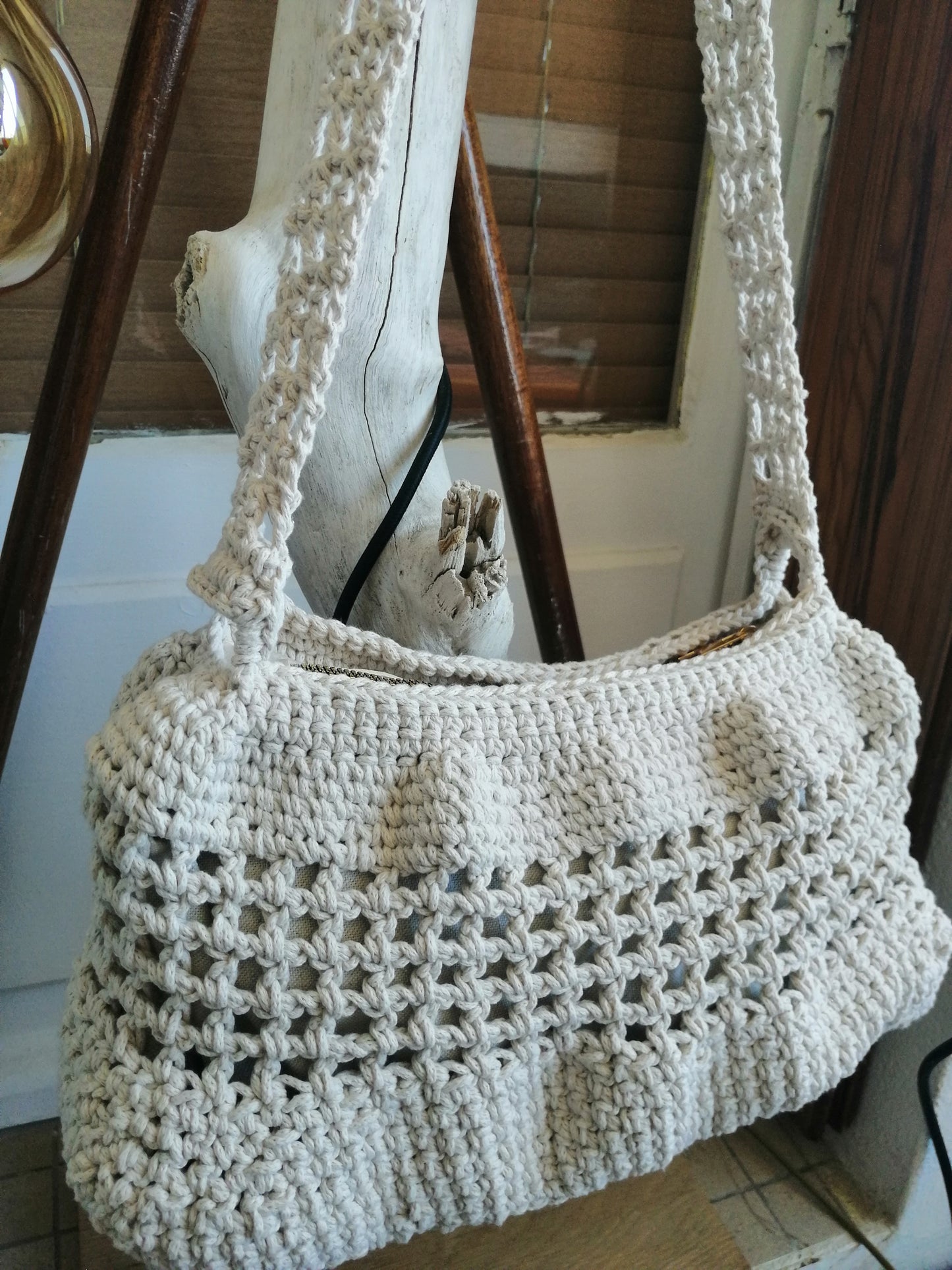 Bolsa em crochet feita à mão 👜