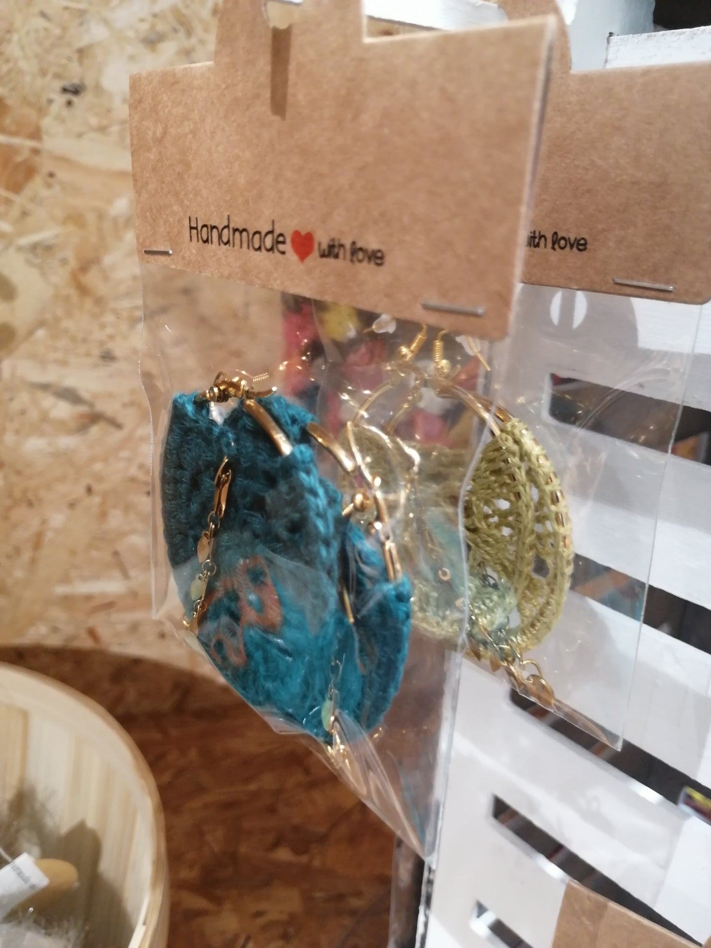 Boucles d'oreilles Bleu canard