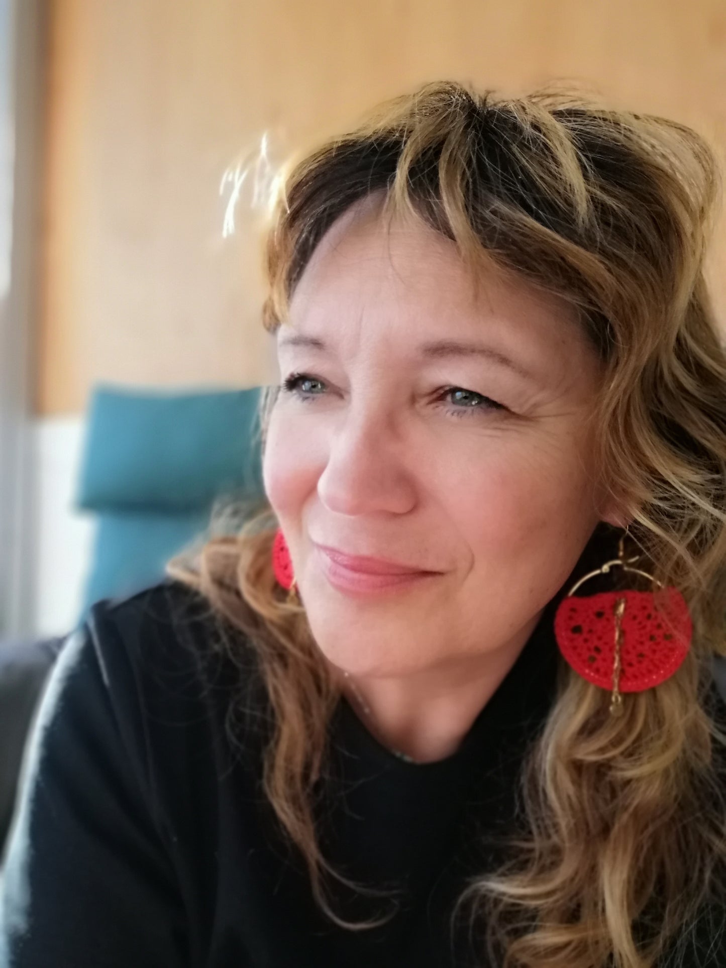 Boucles d'oreilles rouge