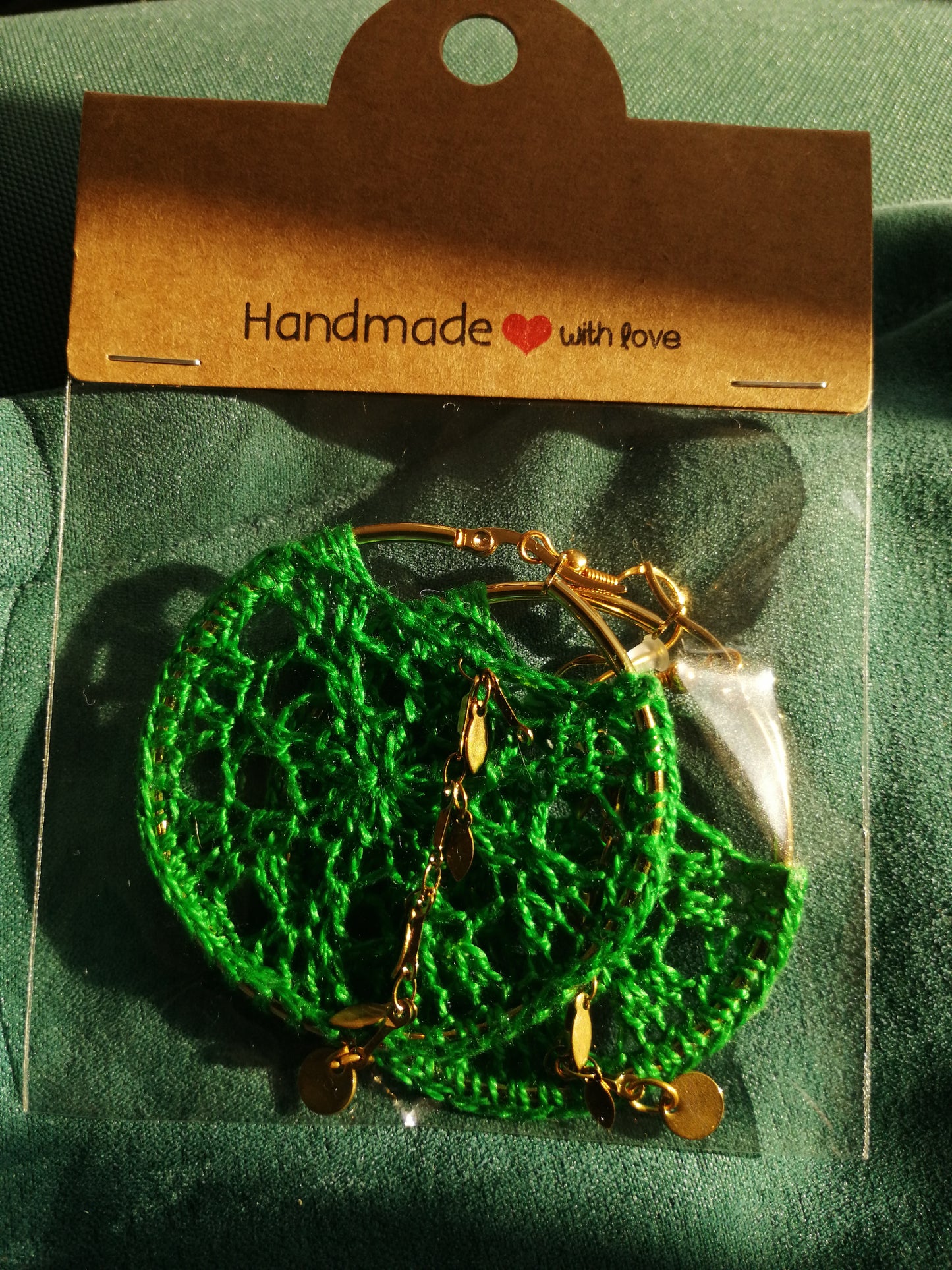 Boucles d'oreilles verte