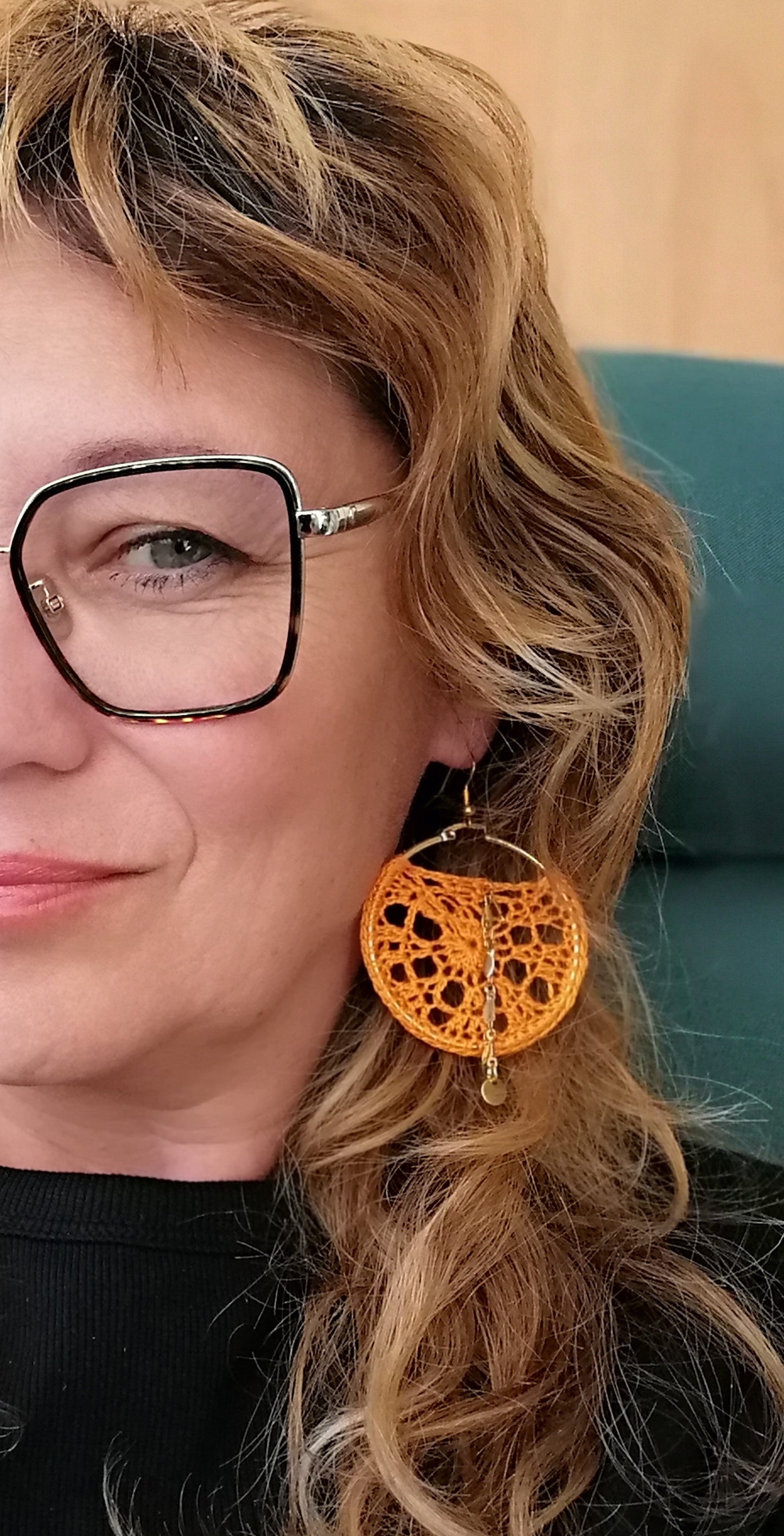 Boucles d'oreilles orange🔆