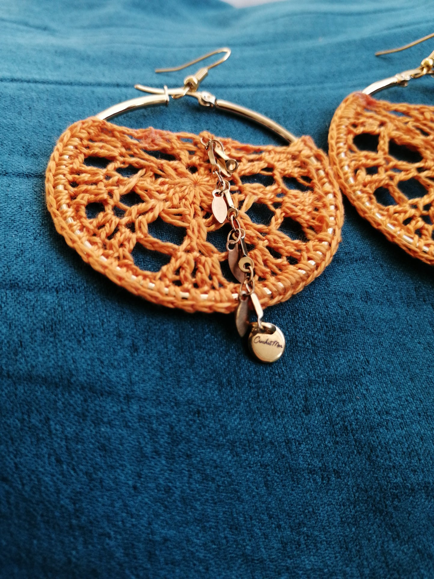 Boucles d'oreilles orange🔆