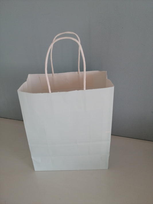 Sac papier bleu pastel M