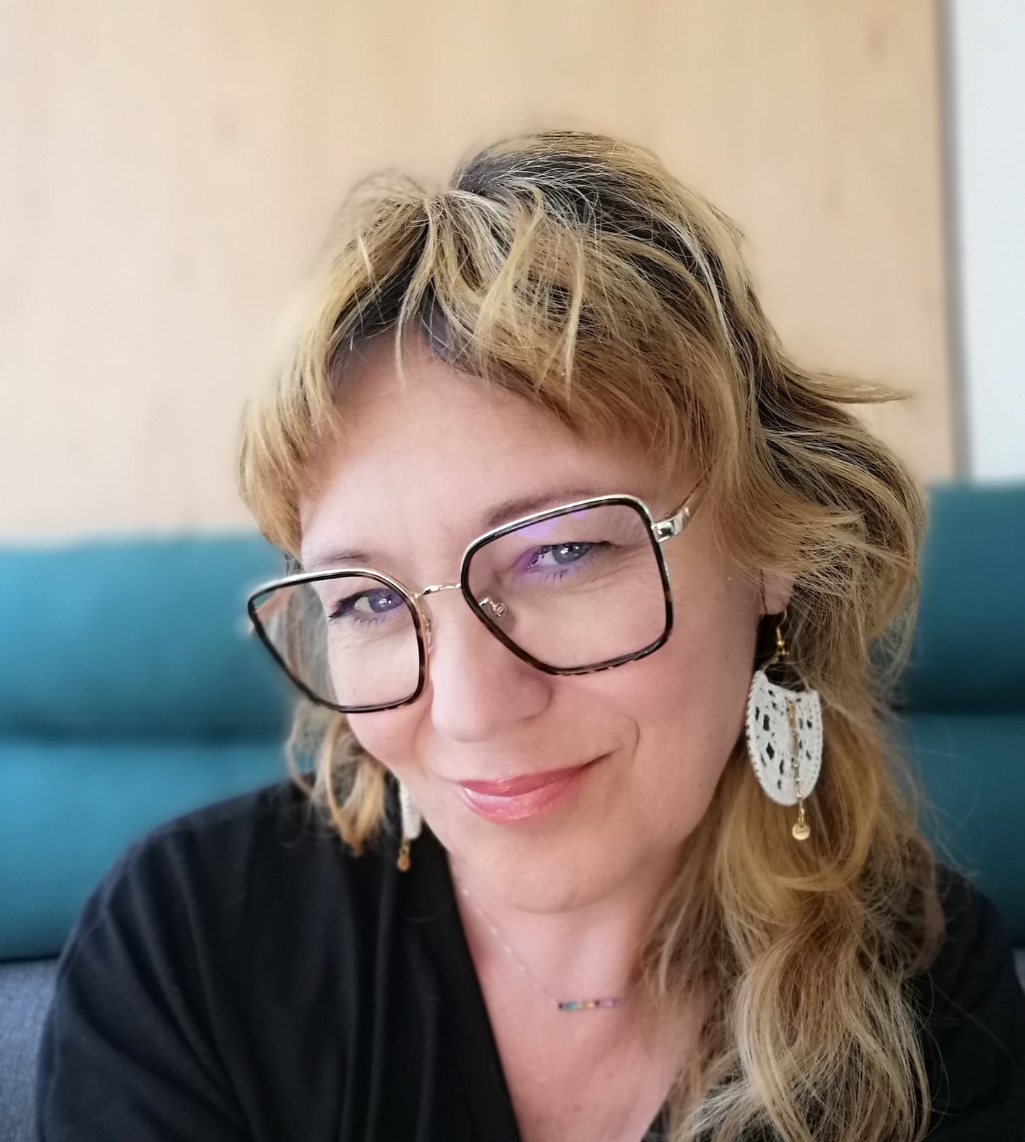 Boucles d'oreilles Soie Blanche