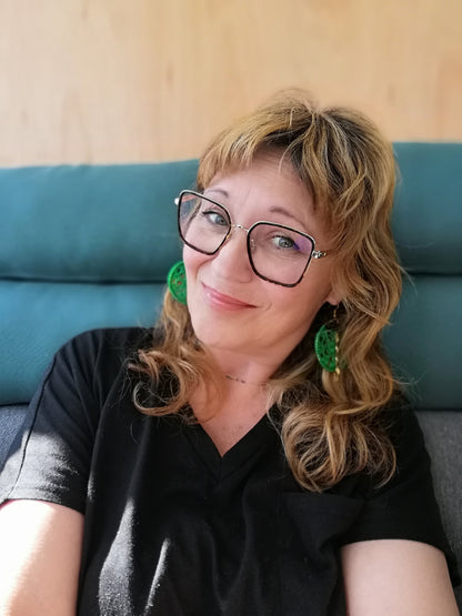 Boucles d'oreilles verte