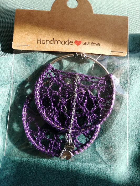 Boucles d'oreilles Violette