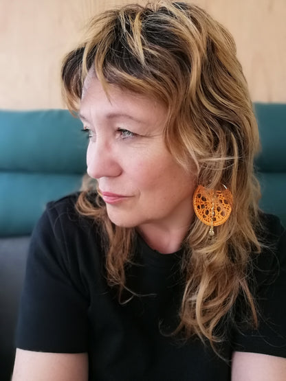 Boucles d'oreilles orange🔆