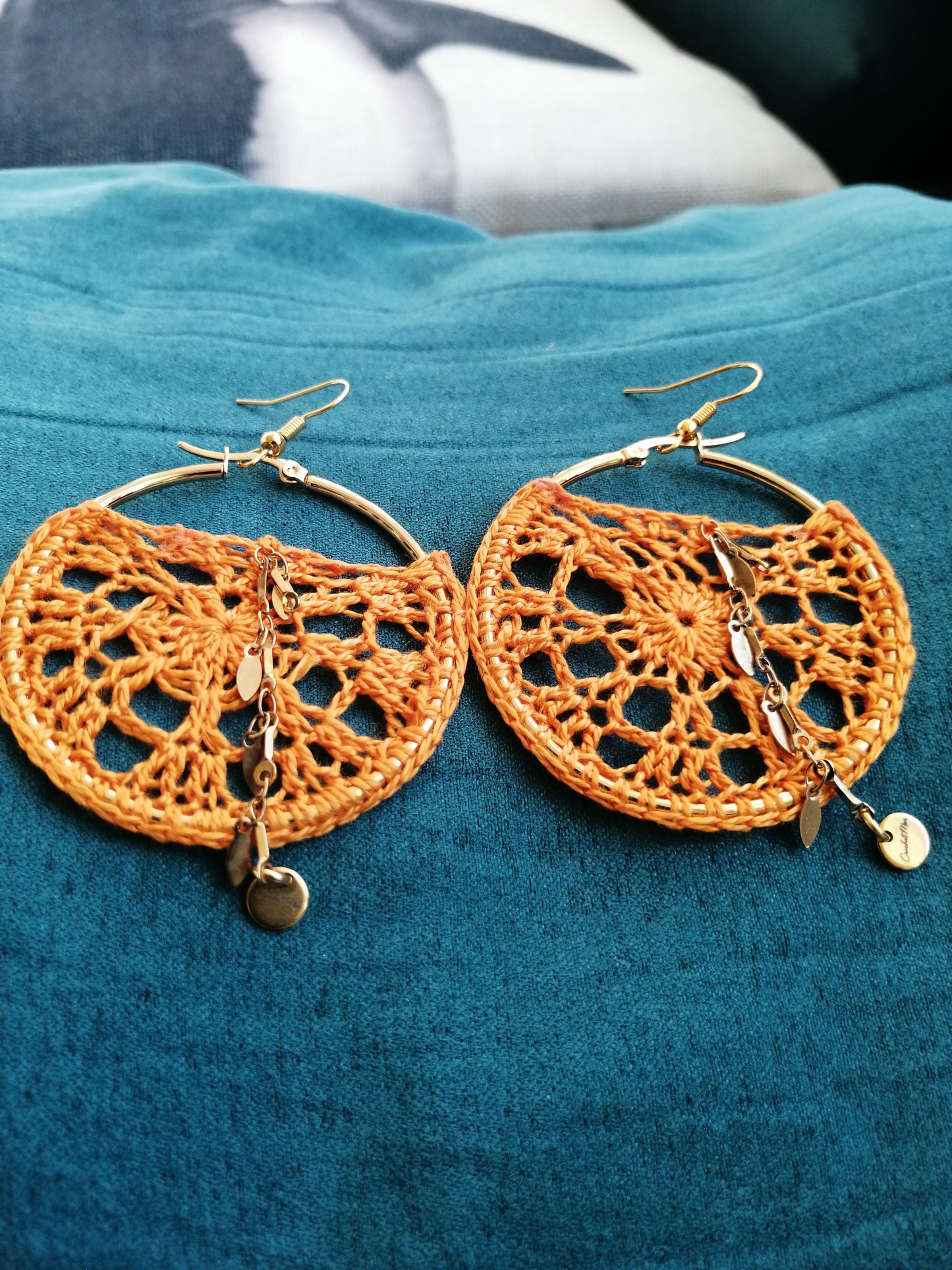 Boucles d'oreilles orange🔆