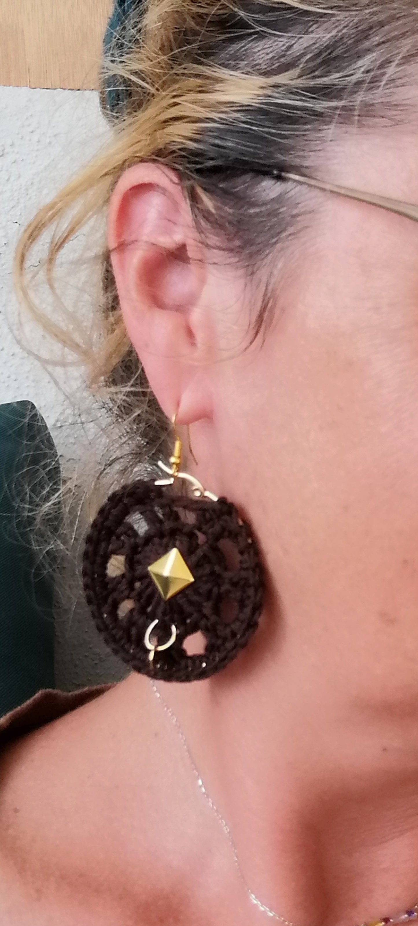Boucles d'oreilles Marron