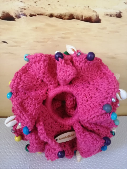 Chouchou Bora Bora Pink (Modèle Unique )🐚💝