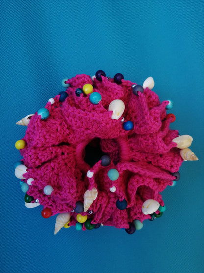 Chouchou Bora Bora Pink (Modèle Unique )🐚💝
