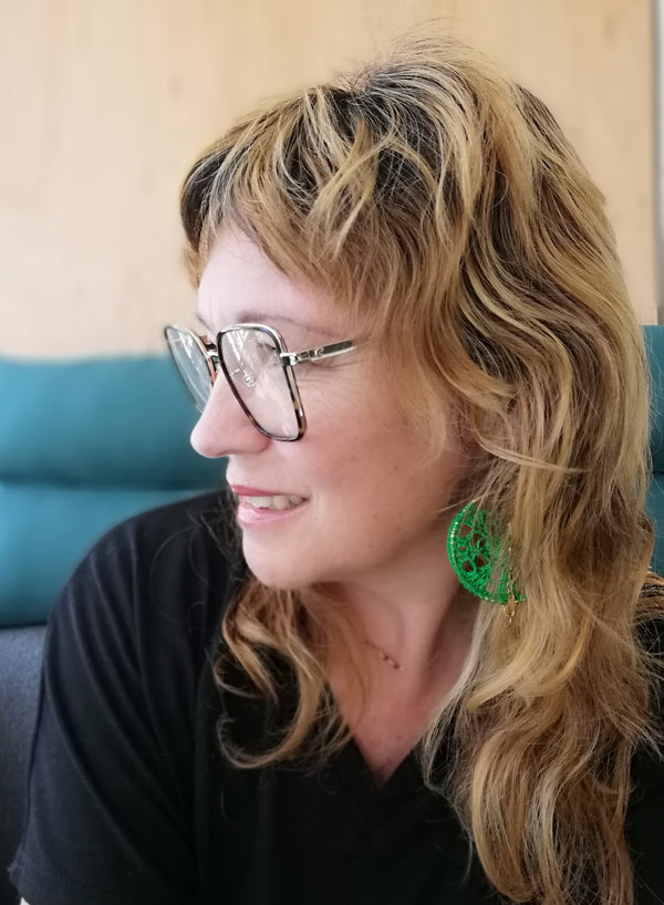 Boucles d'oreilles verte